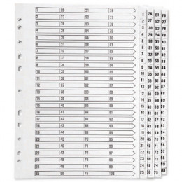 Q-Connect A4 1-100 Mylar Index