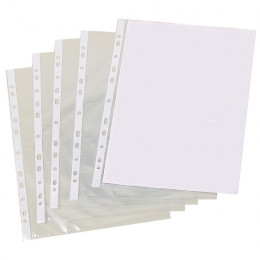 Unbranded Punched Pocket A4 Clear [Pack of 500]