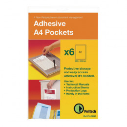 Pelltech Self-Adhesive Pockets A4 [Pack of 50]