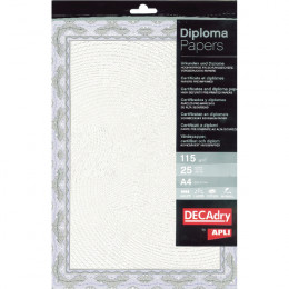Decadry Certificate Paper Spiral Blue [Pack of 25]