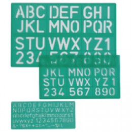 Stencil Lettering Set 10mm, 20mm and 30mm