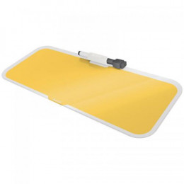 Leitz Cosy Glass Drywipe Desktop Whiteboard Pad Warm Yellow