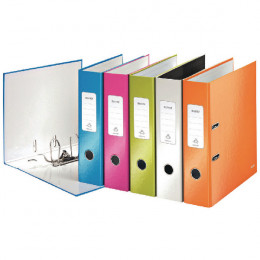 Leitz Wow Lever Arch File A4 85mm Assorted [Pack of 10]