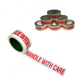 Ambassador Tape Handle With Care White and Red [Pack of 6]