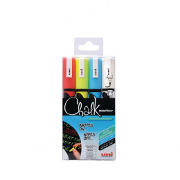 Uni Chalk Markers Medium Assorted [Pack of 4]
