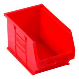Small Parts Container 150x240x132mm Louvered Value 6 Red