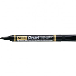 Pentel N850 Permanent Bullet Black Marker [Pack of 12]