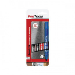 Pentel N60 Permanent Marker Chisel-Tip Assorted [Pack of 4]