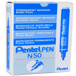Pentel Marker Bullet Tip Blue N50-C [Pack of 12]