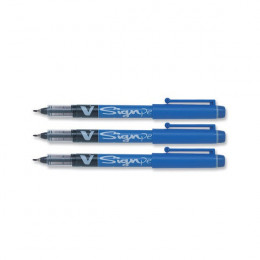 Pilot V Sign Pen Blue [Pack of 12]