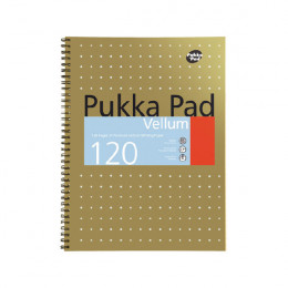Pukka Pad Vellum Notebook Wirebound Perforated Ruled Vellum A4 [Pack of 3]