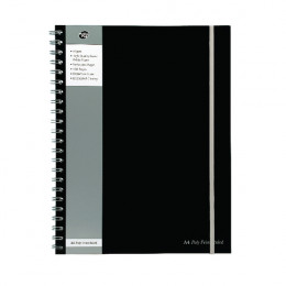 Pukka Pad Wirebound Poly Jotta Book A4 Black [Pack of 3]