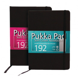 Pukka Signature Soft Cover Notebook A5 Casebound 192 Pages Black [Pack of 3]