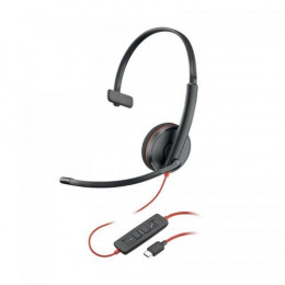 HP Poly Blackwire C3210 USB-A and USB-C Monaural Headset