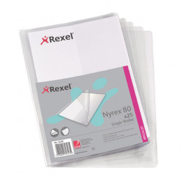 Rexel Nyrex Single Wallet Clear [Pack of 25]