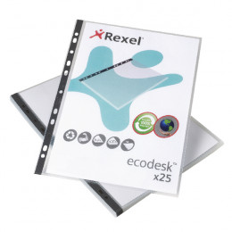 Rexel Eco Recycled Punch Pockets A4 [Pack of 25]