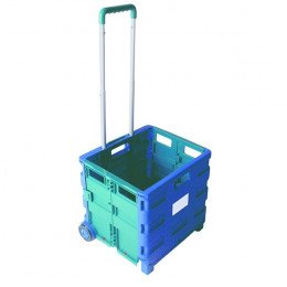 Lightweight Container Trolley Blue and Green