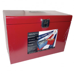 Cathedral Metal Home Office File Red