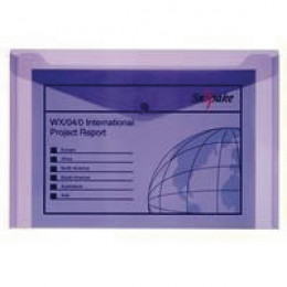 Snopake Polyfile Foolscap Plus Purple [Pack of 5]