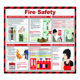 Health and Safety Poster Fire Safety 420x590mm