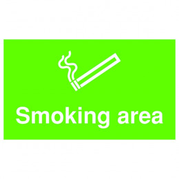 Safety Sign:Smoking Area 300x500mm Self Adhesive