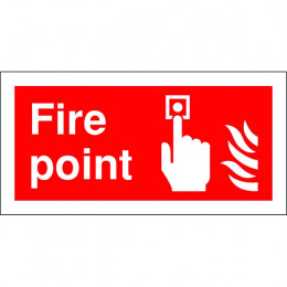 Fire Sign:Fire Point 100x200mm Self Adhesive