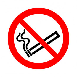 No Smoking Sign:No Smoking Logo 50x50mm Self Adhesive