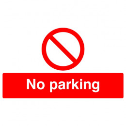 Prohibition Sign:No Parking 300x500mm PVC