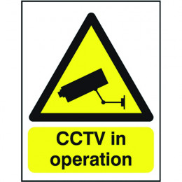 Warning Sign:CCTV in Operation A5 PVC