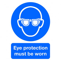 Mandatory Sign:Eye Protection Must be Worn A4 PVC
