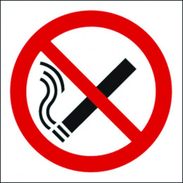 No Smoking Sign:No Smoking Logo 100x100mm Self Adhesive [Pack of 5]