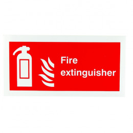Fire Sign:Fire Extinguisher Location 100x200mm Self Adhesive