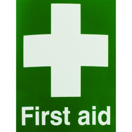 Safety Sign:First Aid 100x250mm Self Adhesive