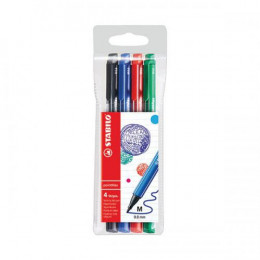 Stabilo PointMax Fineliner Pens Assorted [Pack of 4]