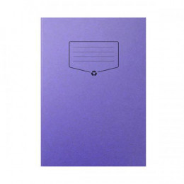 Silvine Recycled Exercise Book Lined with Margin 64 Pages A4 Purple [Pack of 10]