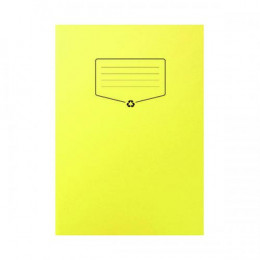 Silvine Recycled Exercise Book Lined with Margin 64 Pages A4 Yellow [Pack of 10]