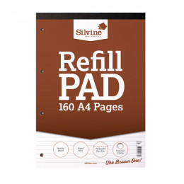 Silvine Refill Pad A4 80 Leaf Ruled [Pack of 6]
