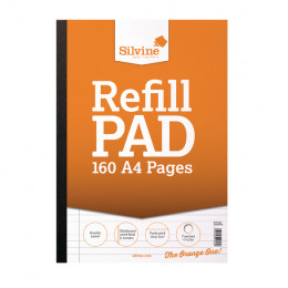 Silvine Refill Pad A4 80 Leaf Sidebound [Pack of 6]