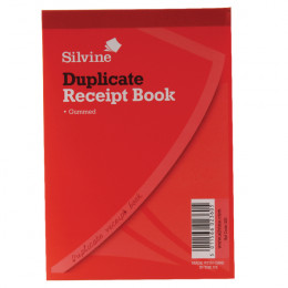Silvine Receipt Book 4x5.25 Inch Gummed Duplicate [Pack of 12]