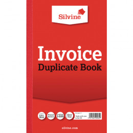 Silvine Duplicate Book Invoices 8.3x5 Inches [Pack of 6]