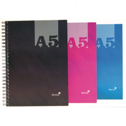 Silvine A5 Hardback Wirebound Notebook Assorted [Pack of 12]