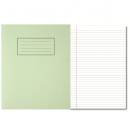 Silvine 9x7 Inch Exercise Books Feint Margin Green [Pack of 10]