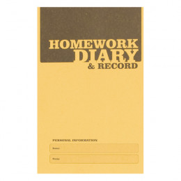 Silvine Homework Diary A6 Yellow [Pack of 20]