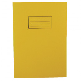 Silvine Tough Shell Exercise Book A4 Feint Ruled with Margin Yellow [Pack of 25]