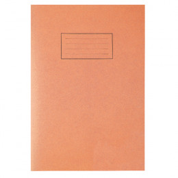 Silvine Tough Shell Exercise Book A4 7mm Squares Orange [Pack of 25]