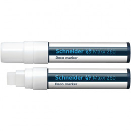 Schneider Deco Liquid Chalk Marker Chisel Tip White [Pack of 5]