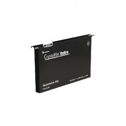 CrystalFile Extra Suspension File Foolscap 30mm Black [Pack of 25]