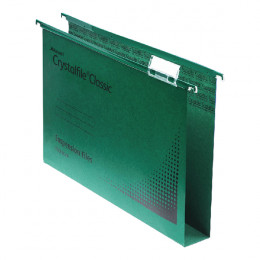 CrystalFile Extra Lateral Files 30mm Green [Pack of 25]