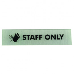 Acrylic Sign:Staff Only 190x45mm