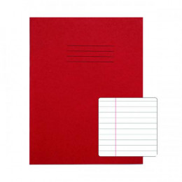 Rhino Exercise Book 8mm Ruled 80 Pages 9x7 Inches Red [Pack of 100]